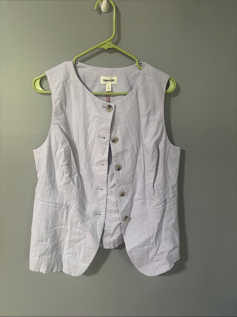 Open edit large vest style blouse NWT